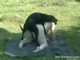 Black dog gives a hardcore treat for my filthy wife