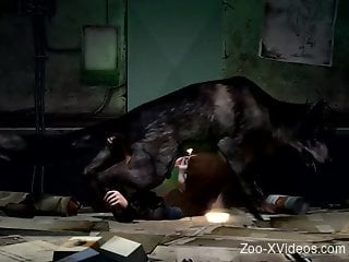 Animated bestiality 3D porno video with Elizabeth
